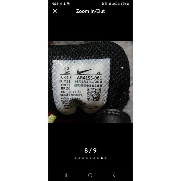 NIKE FLEX CONTACT 3 BOYS' RUNNING SHOE Size 5C - Picture 7 of 7